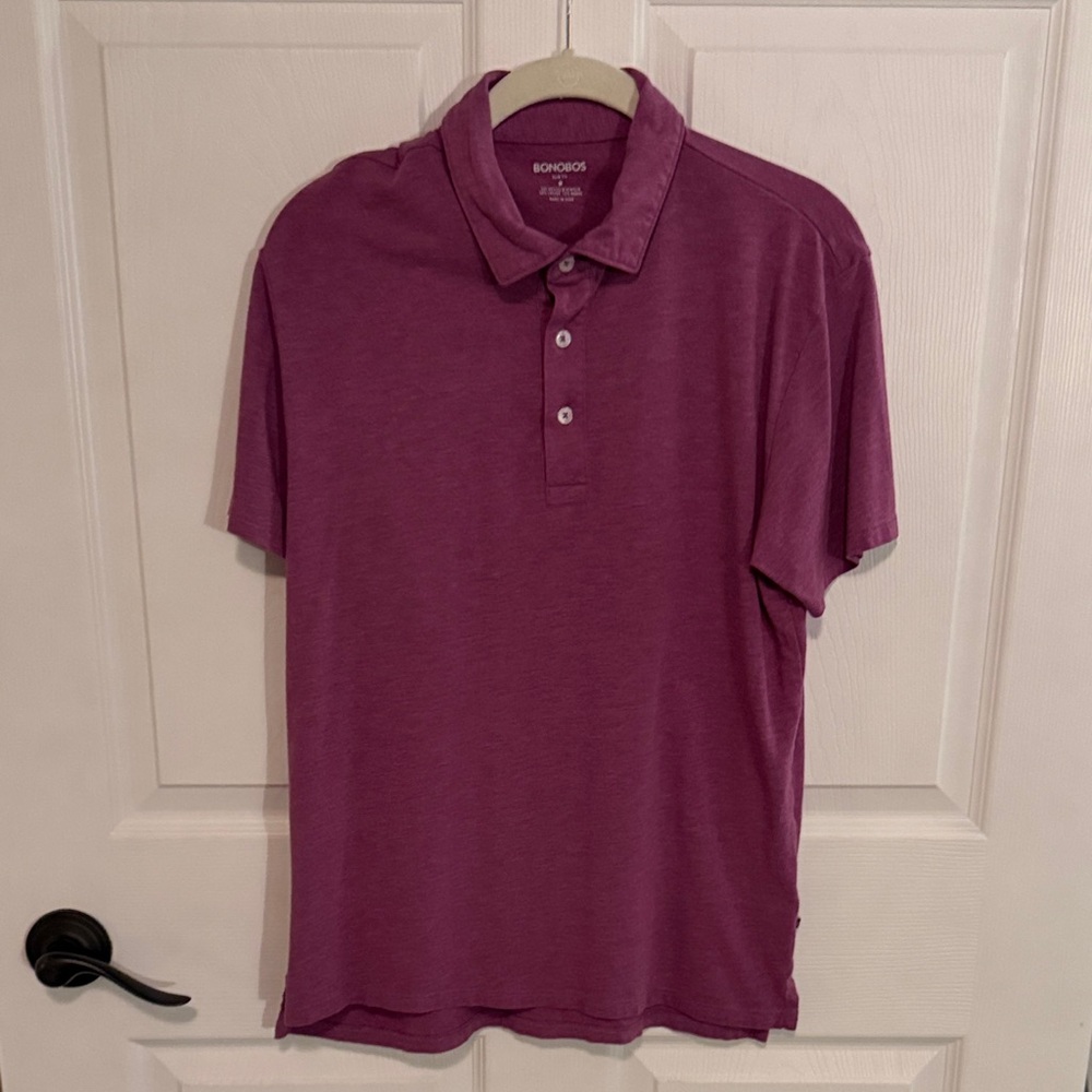 Bonobos Men's Purple Polo Shirt. Slim fit, Only worn once.